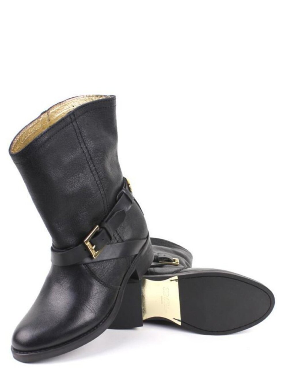 Ted Baker Melbba Black Pull On Buckle Ankle Boots Women 10